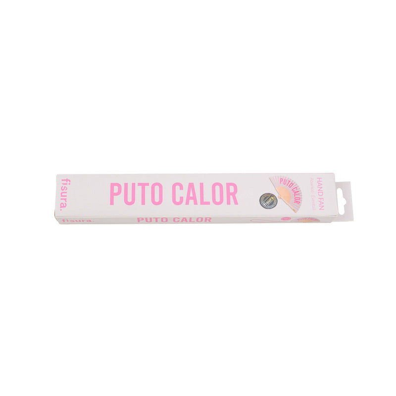 Hand Fan Grey and Pink “F*cking Heat”