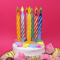 Birthday Candle Bookmark - Cream