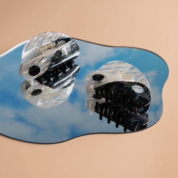 Iridescent Yin-Yang Hair Claw Clip