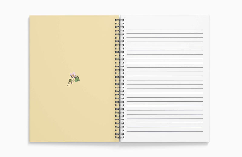 A5 Blank Wire Bound Notebook - Figgy Flowers