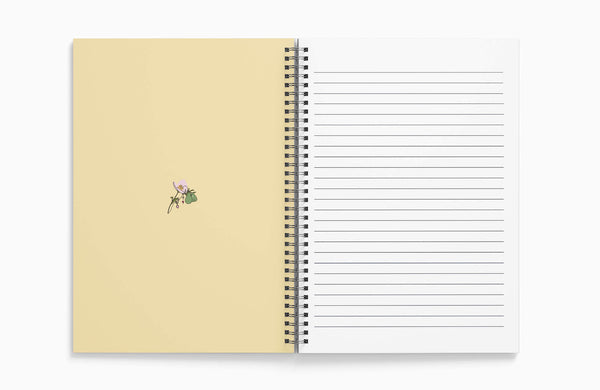 A5 Blank Wire Bound Notebook - Figgy Flowers