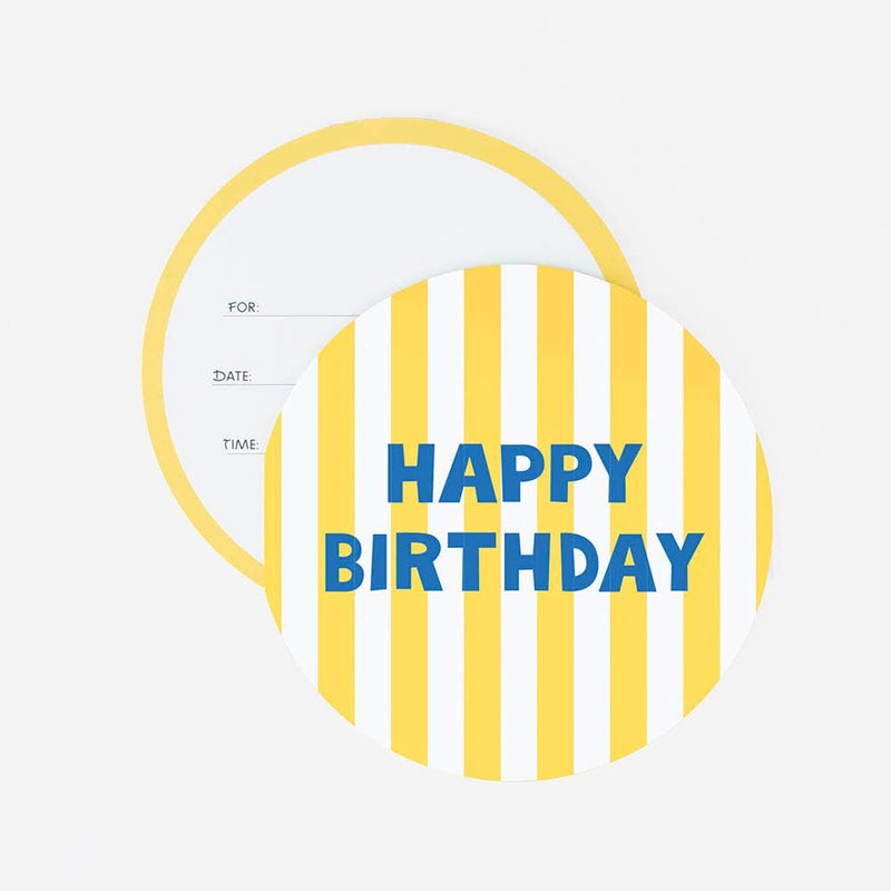 Party Invitations - Birthday Stripes
