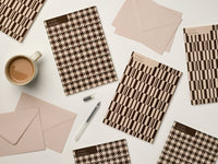 A5 Brown Umber Flower Blanket Tile Notebook