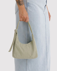 Mini Nylon Shoulder Bag - Celadon