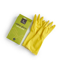 ecoLiving - Natural Latex Rubber Gloves YELLOW: S