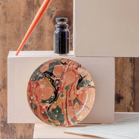 Round Enamel Tray - Marbled