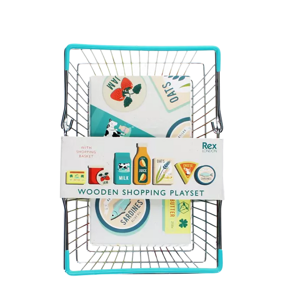 Wooden Shopping Playset with Basket