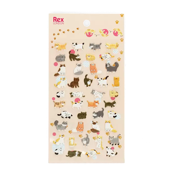 3D Puffy Stickers - Cats