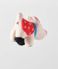 Luna Dog Hanging Felt Ornament