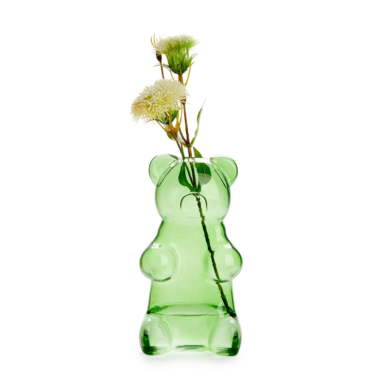 Balvi Yummy Bear Glass Vase Green Vase