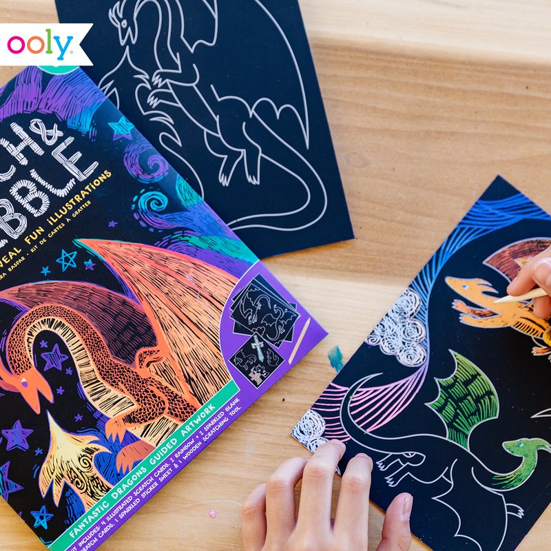Scratch & Scribble - Fantastic Dragons (Set of 10)