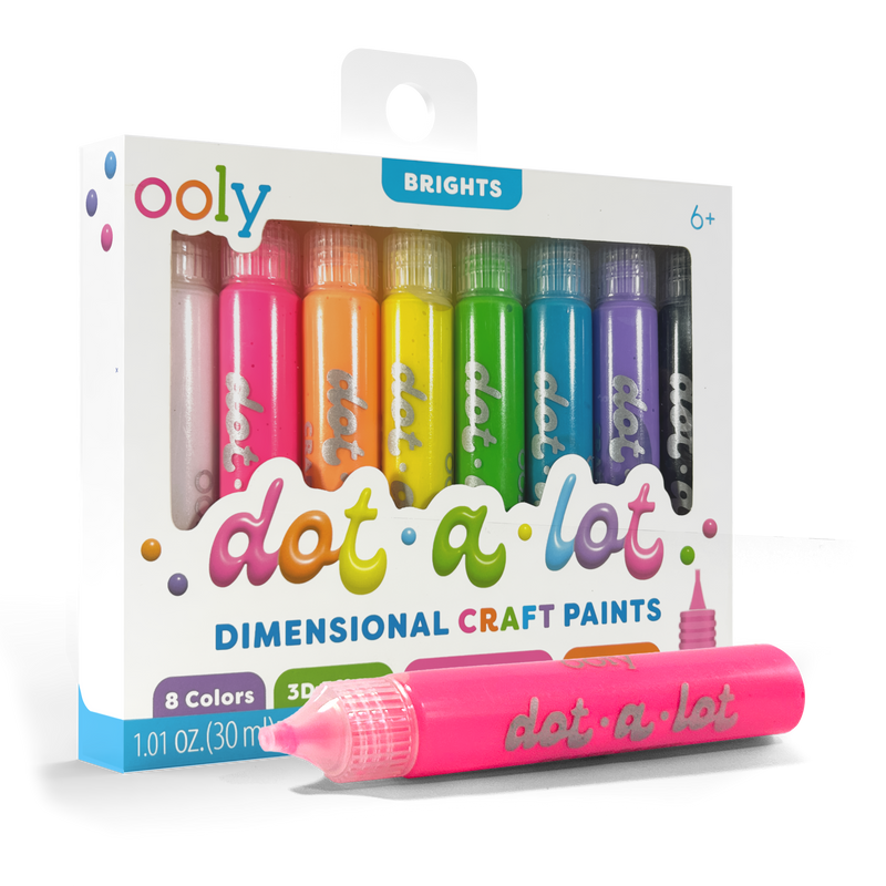 Dot-A-Lot - Dimensional Craft Paint - Bright (Set of 8)