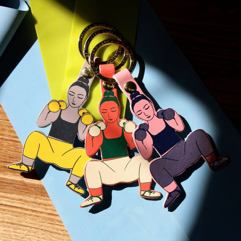 Feeling Strong Key Fob - Pink