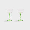 Spiral Coupe - Green - Set of 2