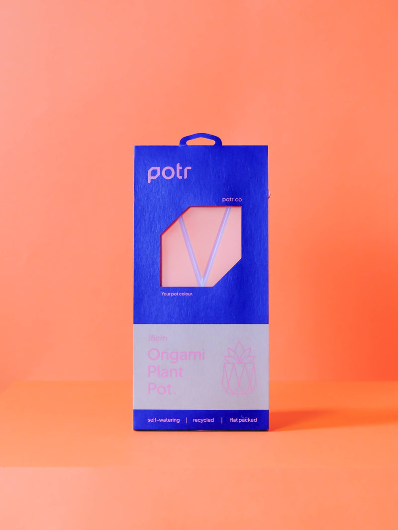 18cm Self-Watering Pot - Coral Orange