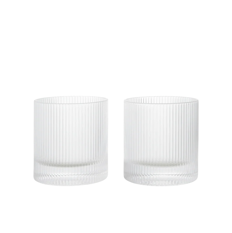 Ripple Tumbler Glasses - Set of 2 - Clear