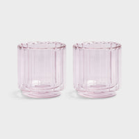 Glasses Tube Pink - Set of 2