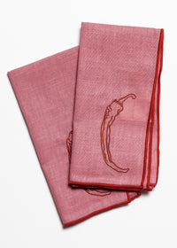 Linen Blend Napkins - Chilli (Set of 2)
