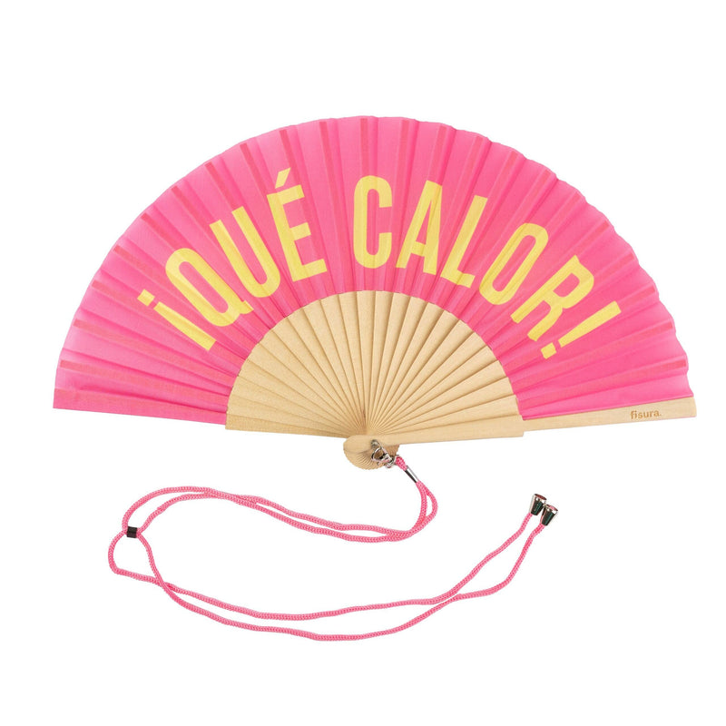 Pink and Yellow “It’s So Hot” Fan