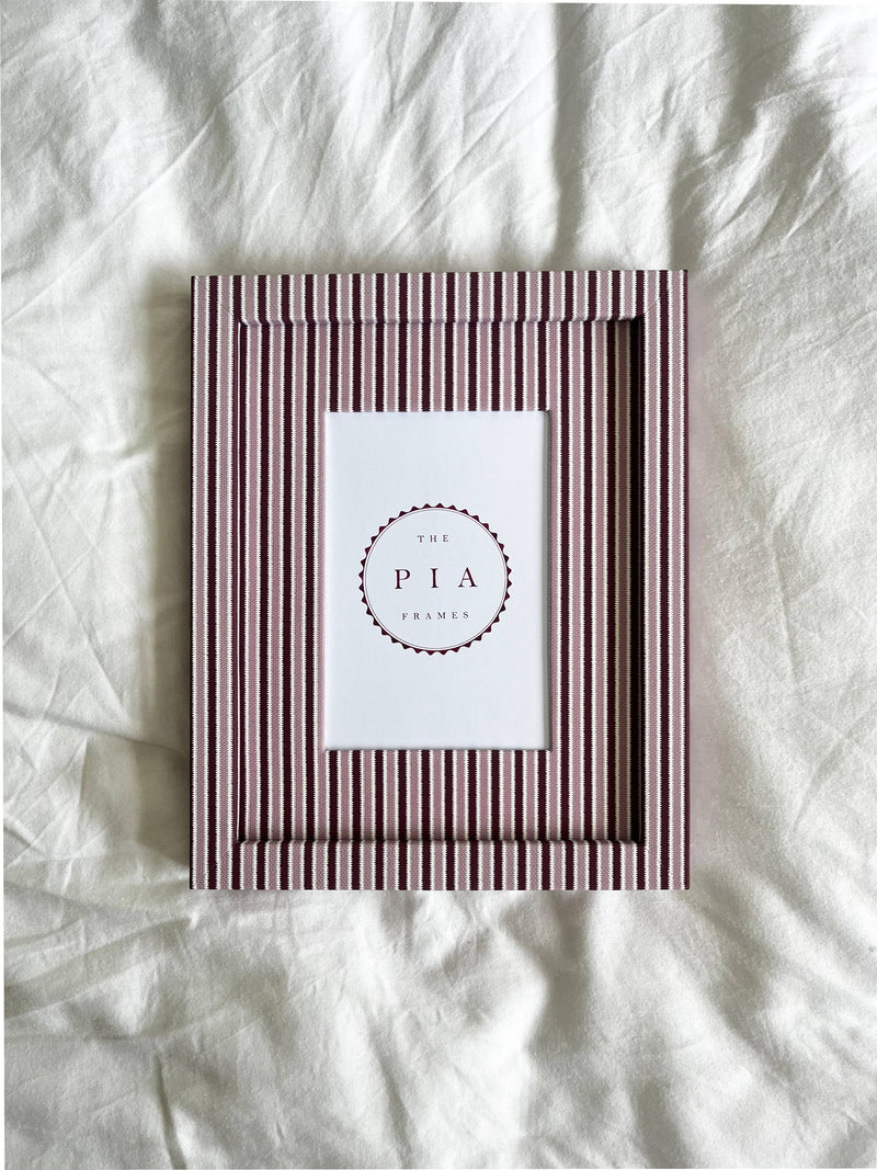 Blush & Burgundy Zigzag Frame: 10x8in (7x5in)