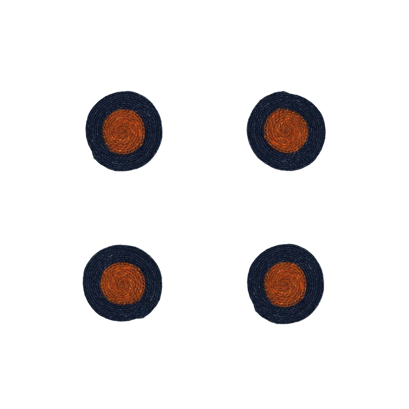 Seagrass Coaster - Midnight Blue / Rust