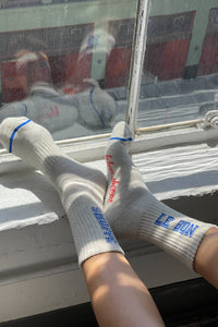 Preppy Socks - Ice/Blue
