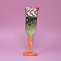 Wine Glass Bookmark - Apple Green