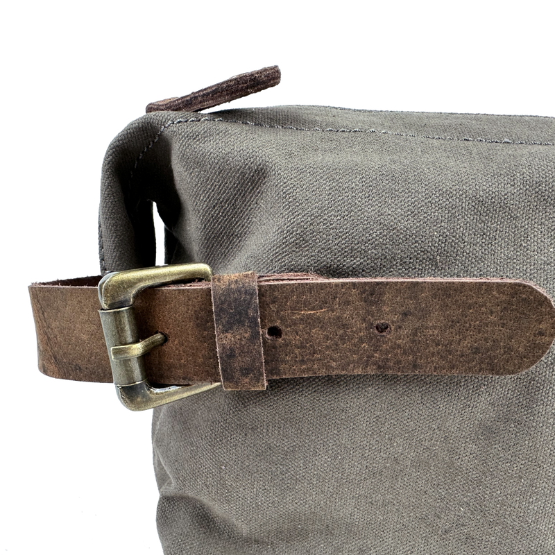Birling Waxed Canvas & Leather Wash Bag