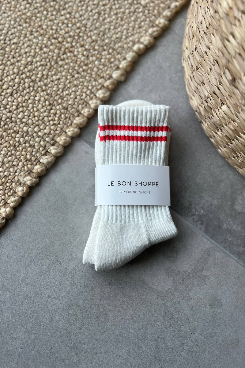 Boyfriend Socks - Cardinal