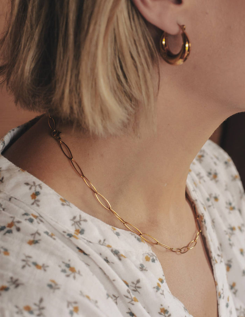 Dainty Chain Link Necklace - Gold