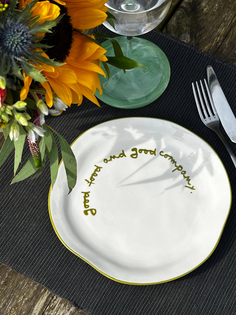 Statement Plate - 'good food and good company'