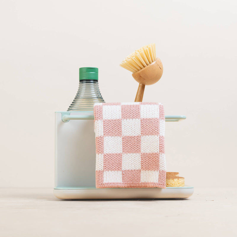 Reusable & Eco-Friendly Cotton Dishcloths: Check Mustard