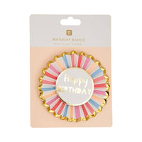 Pink Happy Birthday Badge | Birthday Party |