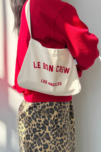 Petite Happy Carry Bag - Naturel & Red