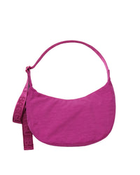 Medium Nylon Crescent Bag - Deep Fuchsia