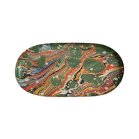 Oval Enamel Tray - The Art of Marbling