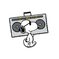 Peanuts Music is Life Pin - Boombox