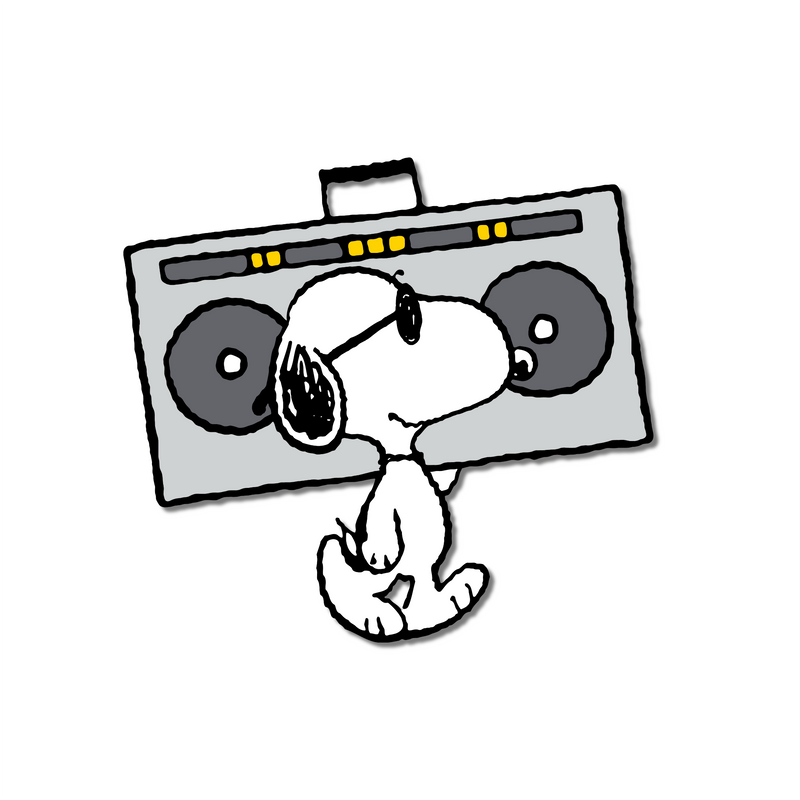Peanuts Music is Life Pin - Boombox