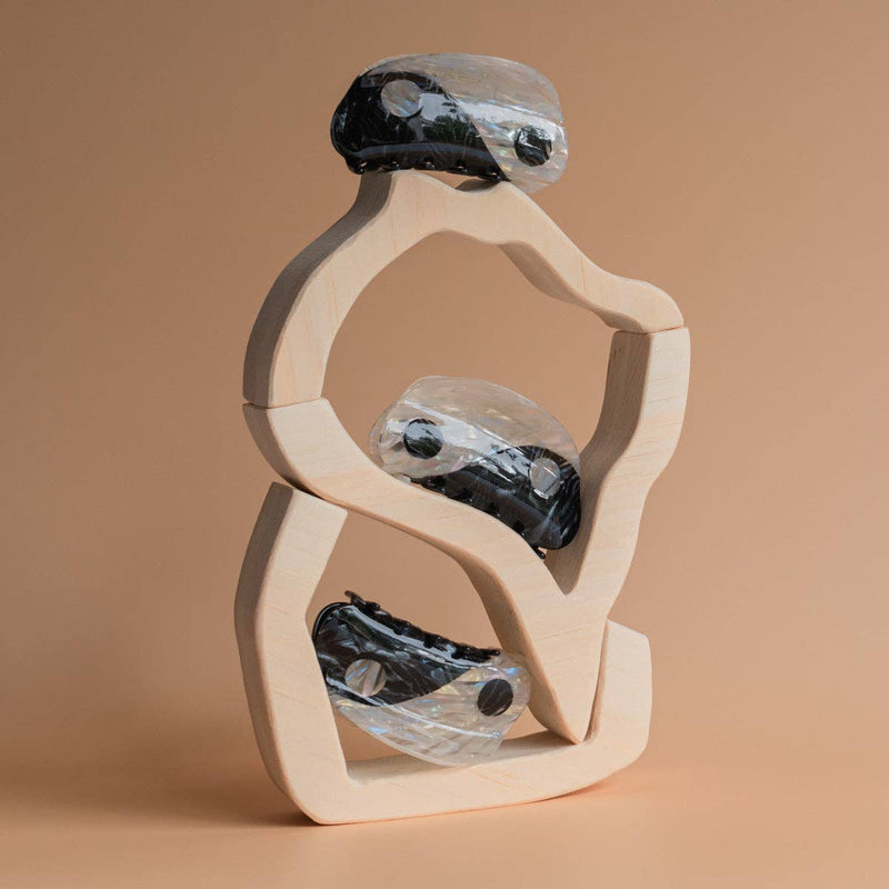 Iridescent Yin-Yang Hair Claw Clip