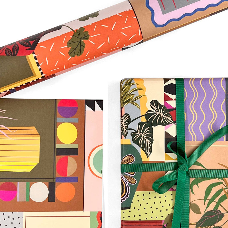 Pavilion - Lifestyle Botanical Illustrated Interior Colourful Gift Wrap
