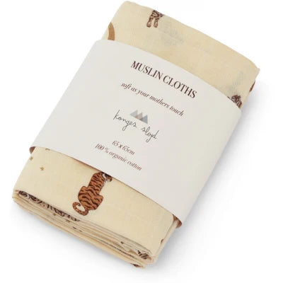 Muslin Cloths 3 Pack - Roar