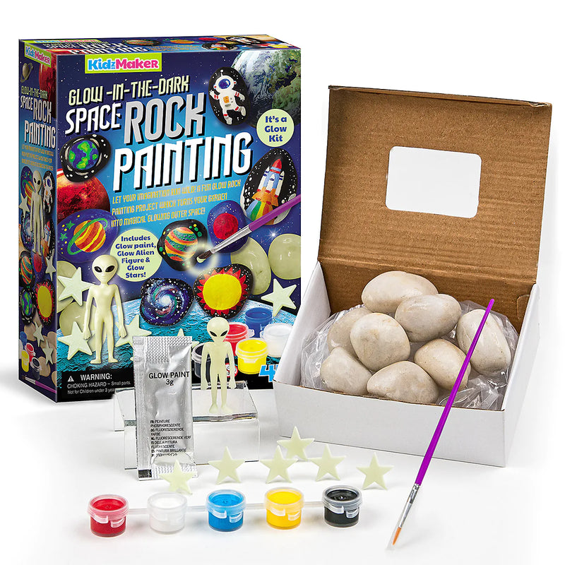 Glow in the Dark Space Rock Painting Kit