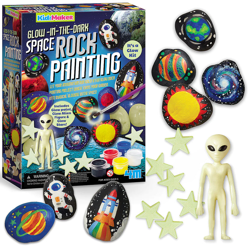 Glow in the Dark Space Rock Painting Kit
