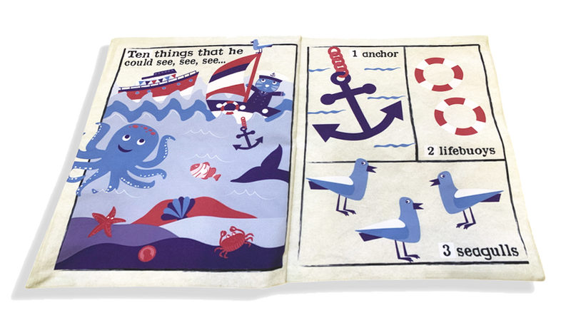 Nursery Times Crinkly Cloth Newspaper - Sailor Went to Sea