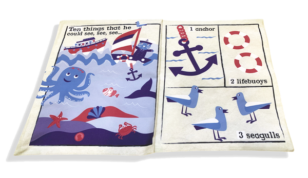 Nursery Times Crinkly Cloth Newspaper - Sailor Went to Sea
