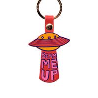 UFO Key Fob - Coral