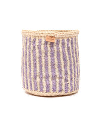 The Basket Room - UMEME: Lavender Pinstripe Woven Storage Basket: S / Purple / Pinstripe