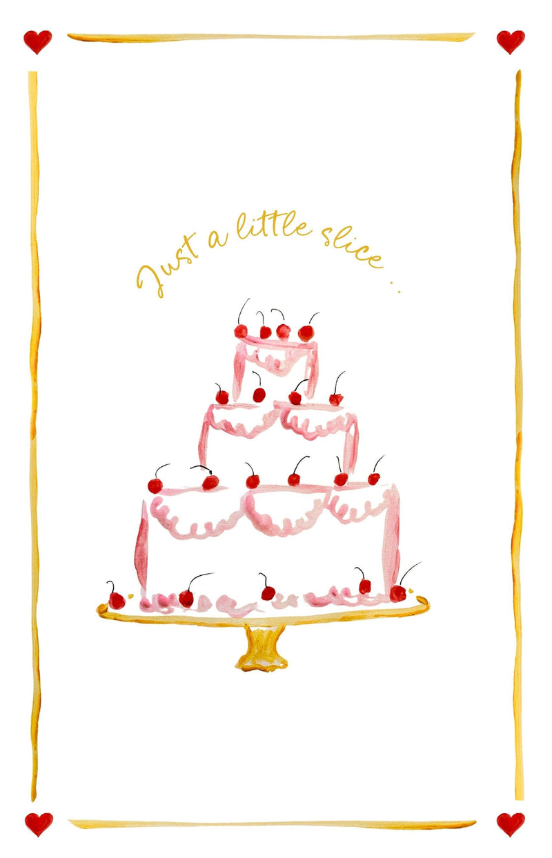 Just A Little Slice - Linen Teatowel