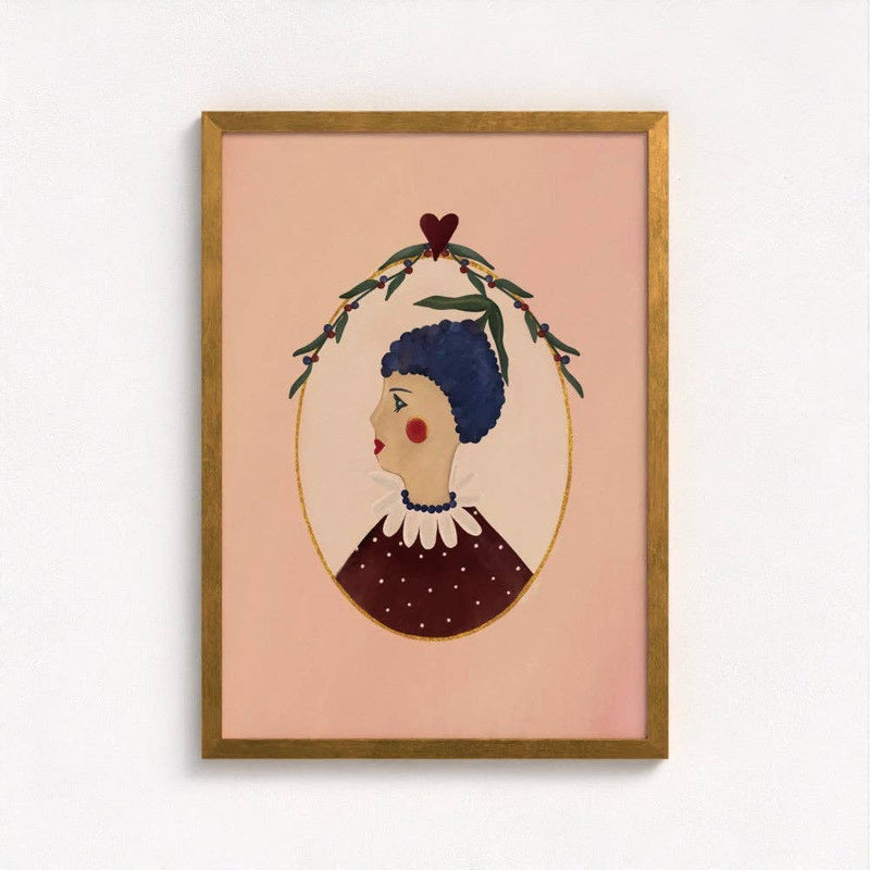 Queen of the Rodeo - Giclee Art Print - Blueberry: A3