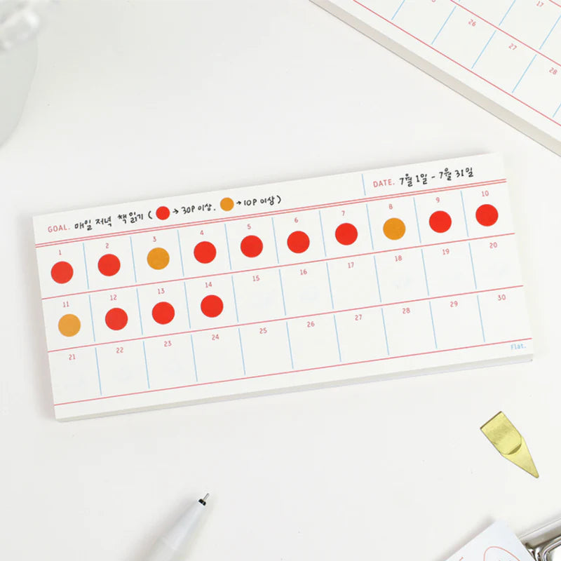 Flat Notepad (small) - Goal Tracker